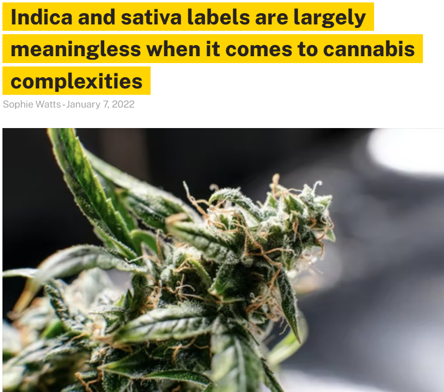 Indica and Sativa Labels Meaningless?